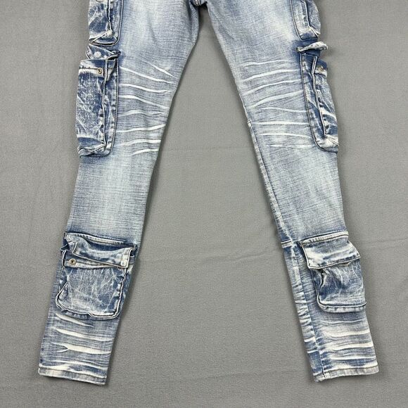 GFTD Los‎ Angeles Jeans Mens 30 Distressed Stretch Pockets Skinny Punk NWT - Picture 6 of 9